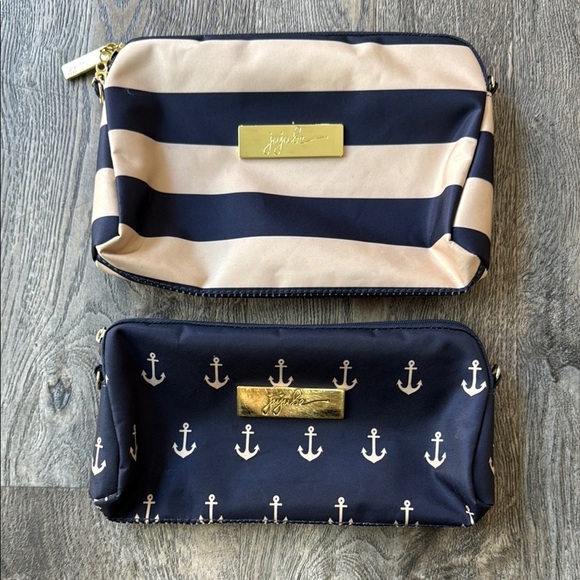 Jujube Pouch Set Blue Commodore Nautical Zipper Pouch Clutch Purse Set - Picture 1 of 10